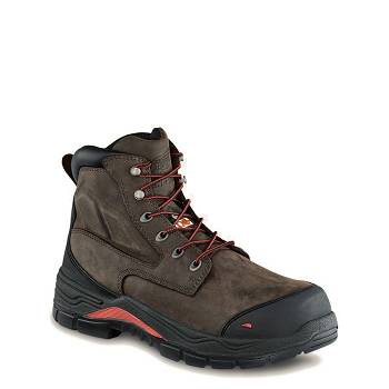 Red Wing Férfi King Toe ADC 6-inch CSA Safety Toe Vízálló Bakancs Sötét Barna